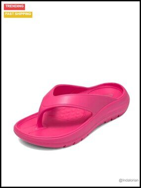 Shock Absorbent EVA Footbed Flat Slip-On Sandal Diamond Flex Outsole